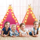 6 Pack Sleepovers Teepee Tent for Kids Bulk with Mattress Sheet Light,Natural Cotton Washable Indoor Play Tent for Birthday Slumber Party Girls Boys Pajama Movie Night Supplies(Pink, Rose Red) by TinyTreasures Baby Boutique