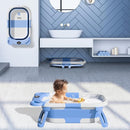 TPN Collapsible Baby Bathtub, Baby Bath Tub with Soft Cushion & Real-Time Thermometer, Baby Bathtub Infant to Toddler Tub (0-36 Months), Portable Newborn Travel Bath tub by TinyTreasures Baby Boutique