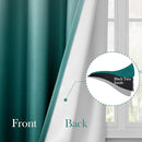 HOMEIDEAS Teal Ombre Blackout Curtains 52 X 84 Inch Length Gradient Room Darkening Thermal Insulated Energy Saving Grommet 2 Panels Window Drapes for Living Room, Bedroom by TinyTreasures Baby Boutique
