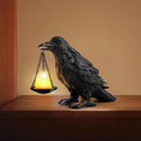Gothic Home Decor Fake Crow Light Holder Halloween Decorations Indoor Raven Lamp Tealight Candle Holder Resin Statue Black by CozyNest Decor