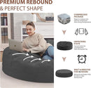 7FT Bean Bag Chair, Large Bean Bag Chairs with Memory Foam Filled, Fluffy Beanbag Sofa with Dutch Velvet Cover, Round BeanBag Chairs for Living Room, Playroom - Grey by TinyTreasures Baby Boutique