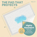 Organic Cotton Disposable Changing Pad Liners | Large 18x24 Hypoallergenic Ultra Absorbent & Waterproof Super Soft, Quilted Underpads for Baby Diaper Table & Travel, Leak Proof & Mess Free [50-Pack] by TinyTreasures Baby Boutique