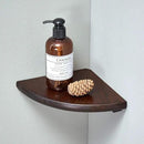 Corner Shelf, 7inch Solid Walnut Wood Floating Corner Shelf Wall Mount Round End Floating Speaker Rack with Wire Hole for Small Plant Photo Frame for Bedroom Kitchen, Living Room by CozyNest Decor