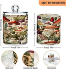 Cartoon Mushroom 2PC Airtight Transparent Plastic Storage Jar, Food Storage Container Glass, Can Store Candy, Salt, Coffee Beans, With lid, Easy To Use by CozyNest Decor