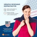 SunnyBay Extra Large Microwave Heating Pad, Microwavable Heavy Weighted Full Body Moist Hot or Cold Pack and Washable Fleece Cover, 10x24 Inches, FSA HSA Eligible, 2.8 lbs, Made in USA, Navy Blue by CozyNest Decor