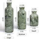 Resin 3 Piece Vase Set, Farmhouse Decor, Home Decorative Vase, Vases for Your Kitchen, Bedroom, Office, Living Room, Bathroom, & Shelf Centerpiece Table Decorations, Green by GreenHaven Gardens