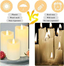 Aignis Indoor Flameless LED Candles Battery Operated with Remote Timer and Wax-Like Shell for Home/Wedding/Holiday Decor, Set of 3(D 2.95" x H 4"/5"/6") by CozyNest Decor