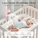 Cute Bunny Stroller Fan Clip On for Baby, Bladeless Fan 4000mAh Rechargeable Battery Operated, Flexible Tripod, 4 Speeds, Auto Oscillating, Small Cooling Fan for Kids by TinyTreasures Baby Boutique