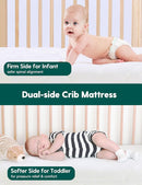 BABELIO Crib Mattress Ultra-Breathable 100% Washable Core Dual Sided Baby Toddler Mattress with Removable Machine-Washable Cover 52" x 28" by TinyTreasures Baby Boutique