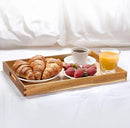 Acacia Wood Serving Tray with Handles - 17-Inch Decorative Wooden Tray - Perfect for Breakfast, Lunch, Dinner, Appetizers, Patio, Ottoman, Coffee Table - Durable Living Room and Couch Tray by CozyNest Decor