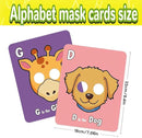 Alphabet Flash Cards,Giant ABC Animal Mask Flash Cards,with Animal Masks, Colorful Alphabet Mask Cards, Interactive Education Games (26pcs) by TinyTreasures Baby Boutique