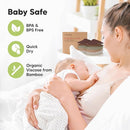 Organic Nursing Pads - 14 Washable Viscose Derived from Bamboo Breastfeeding Pads, Wash Bag, Reusable Breast Pads for Breastfeeding, Nipple Pads for Breastfeeding Essentials (Sable, L 4.8") by TinyTreasures Baby Boutique