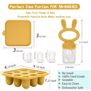 WAJIAYON Baby Breastmilk Popsicle Molds & Baby Fruit Feeder (2 Pack), Baby Food Freezer Tray Storage Containers, Silicone Teething Pacifier Feeder and Teether for Babies,Baby Feeder - Yellow by TinyTreasures Baby Boutique