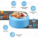 Soup Thermo for Hot Food Kids 13.5oz Lunch Containers with Buckle Lid Wide Mouth Hot Food Jar Vacuum Insulated Stainless Steel Bento Box Leakproof with Spoon(Blue) by TinyTreasures Baby Boutique