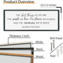SRSZHIYUE The Best Things in Life Sign Wall Decor Art 32"×12" for family Home Bedroom Adventure Large Wood Framed Wall Hanging (Black) by CozyNest Decor