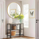 Fabuday Large Round Mirror for Wall 36 Inch Gold - Huge Circle Mirror Bathroom, Living Room, Bedroom, Hallyway, Matte Frame Metal Mirrors by CozyNest Decor