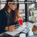 Undated Daily Planner Notebook With Hourly Schedule - Hardcover Appointment Day to do List Notebook for Women & Men - A5(5.7" x 8.3") Spiral Black by TinyTreasures Baby Boutique