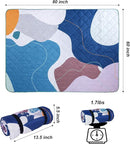 Exclusivo Mezcla Waterproof Picnic Blanket 60x80 Inches Large Multicolor Floral Polyester Sandproof Modern Camping Blanket by TinyTreasures Baby Boutique