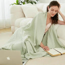 EMME Cotton Throw Blanket 100% Muslin Soft Blanket for Couch Breathable Gauze All Season Soft and Lightweight Pre-Washed Cotton (Mint Green, 50"x70") by CozyNest Decor