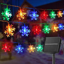 Solar Christmas Snowflake String Lights 100 LED 39 FT Outdoor Waterproof Fairy Lights with 8 Lighting Modes for Wedding, Party, Tree, Room, Garden, Patio, Yard, Home, Multicolor by GreenHaven Gardens