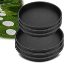 2 Size Round Stepping Stone Molds, 6 Pcs 10''/ 11.2'' Reusable Concrete Mold for Garden Stepping Stones Large Tray for Concrete and Stained Glass for Garden Walk Way Black by GreenHaven Gardens