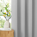 NICETOWN 100% Blackout Curtains 96 inches Long, Grommet Portable Blackout Travel Window Treatment Thermal Curtains Energy Saving for Bedroom/Home Theater, Off White W52 x L96, 2 Panels by TinyTreasures Baby Boutique