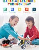 STEM Toys for 5 6 7 8+ Year Old Boy, 10 in 1 Electric Building Toys for Kids Ages 4-8 5-7 6-8, Educational Racing Construction Science Kit for Boys 4-6 8-10, Creative Activities Holiday Birthday Gift by TinyTreasures Baby Boutique