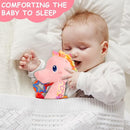 Fuzqq Baby Girl Toys 0-6 Months,Musical Stuffed Animal Plush Toy with Rattle,Soft Newborn Toy for 0 3 6 9 12 Months Girls,Baby Girl Gift,Pink by TinyTreasures Baby Boutique