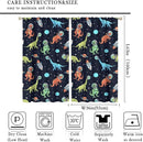 Cartoon Dinosaur Curtains for Kids Boys Girls Home Decor, Astronaut Rocket Funny Outer Space Blackout Rod Pocket Window Drapes for Bedroom Living Room W36xL63in 2 Panels by TinyTreasures Baby Boutique