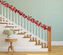 Lvydec 2 Pack Maple Leaves Fall Garland - 5.9ft/Strand Artificial Foliage, Red Fall Leaves Autumn Decoration for Home, Wedding, Party, Halloween, Thanksgiving by CozyNest Decor