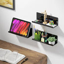 Acrylic Floating Shelves for Wall No Drilling, Self Adhesive Space-Saving Shelves, 12 Inch Floating Shelf Stick on Wall Shelf, for Bathroom, Kitchen, Bedroom, Office, Gaming Room, Black by CozyNest Decor