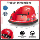 GLACER 12V Bumper Car, Electric Kids Bumper Car w/Parental Remote, 3-Speed, 360°Spin, Music, LED Light, Battery Ride on Bumper Car w/Dual Joysticks, Baby Bumper Car for Toddlers 18 Months+ (Red) by TinyTreasures Baby Boutique