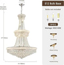 High Ceiling Chandelier 19-Lights Modern Crystal Chandeliers Silver Large Foyer Chandelier Fixtures for Staircase Living Room Hallway Entryway (H47 x W31.5) by CozyNest Decor