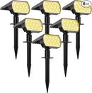WELALO Solar Spot Lights Outdoor, [6 Pack/52 LED/3 Modes] 2-in-1 Solar Landscape Spotlights, Solar Powered Security Lights, Waterproof Wall Lights for Walkway Yard Garden Driveway(Warm White) by GreenHaven Gardens
