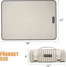Picnic Blankets Waterproof Extra Large - Outdoor Blanket Sand Free Foldable with Carry Strap for Beach, Camping, Park Grass, Hiking, Travel, Concerts, Indoor (Sand Yellow) by TinyTreasures Baby Boutique