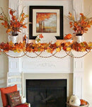DearHouse 2 Pack Fall Maple Leaf Hanging Vine Garland Artificial Autumn Foliage Thanksgiving Decor for Home Wedding Fireplace Party Christmas (Light Yellow) by CozyNest Decor