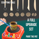 Insnug Pottery Wheel for Kids - Complete Pottery Kit for Beginners, Upgraded Sculpting Clay Tools, Air Dry Clay & Arts Supplies, Mini Pottery Wheel Crafts Kits for Kids Girls Boys Ages 8-12 by TinyTreasures Baby Boutique
