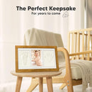 Baby Hand and Footprint Kit - Clay Handprint Keepsake Frame, Newborn Nursery Picture Frame, Personalized New Mom Gifts for Baby Shower & Registry (Golden Wheat) by TinyTreasures Baby Boutique