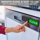 Premium Clean Dirty Dishwasher Magnet, Dirty Clean Sign for Dishwasher Easy to Read and Strong Slide for Changing Signs, Heavy Duty Magnet with Optional Stickers (Red & Green (Black)) by TinyTreasures Baby Boutique