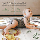 79 x 71 Foldable Large Play Mat for Babies, Non Toxic Foam Play Mat, Thick & Waterproof Baby Playmat for Floor, Anti-Slip Baby Playpen Mat for Toddlers by TinyTreasures Baby Boutique