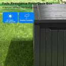 Vixzen 150 Gallon Resin Deck Box, Lockable Outdoor Storage Box for Patio Cushions Storage Furniture,Garden Tools, Pool Supplies, Weatherproof and UV Resistant- Black by CozyNest Decor