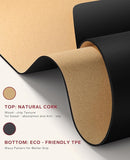 HAPBEAR Large Cork Yoga Mat - 72"x36" Wide Non-Slip for Home Workout, Yoga, Pilates & Stretching - 6mm Cushioned Support - Eco-Friendly & Durable - Bonus Resistance Bands & Carry Bag Included by TinyTreasures Baby Boutique