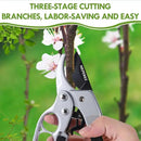 Ultra Sharp Germany Steel Pruning Shears - Cuts 3X Easier, Weak Hand Arthritis Snips, Rust-Resistant, Effortlessly 1-Inch Cut Capacity Garden Scissors, Ergonomic Handle (Black) by GreenHaven Gardens