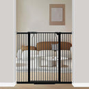 40.5" Extra Tall Baby Gate for Doorways, 40.6"-49.1" Extra Wide Pet Gate No Drill, 1.37" Narrow Space Puppy Dog Barrier Indoor, Metal Safety Child Gate for Stairs Hallway Black by TinyTreasures Baby Boutique