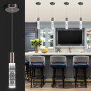 OKELI Modern Pendant Light,LED Bubble Crystal Kitchen Island Lights Fixtures,Black Mini Single Pendant Lighting for Kitchen Island Bar,6W,6000K,ETL,1Pack by CozyNest Decor