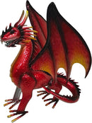 Decorative Red Dragon Figurine, Crackle The Dragon Statue, Patio Garden Porch Courtyard Decor by CozyNest Decor