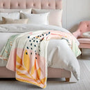 Lahome Pink Fleece Throw Blanket for Bed, Reversible Soft Throw Blankets for Women Cute, Warm Thick Throw Blankets for Couch, Apricot 50''x60'' by CozyNest Decor
