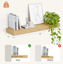 Heimlove 12" Deep Floating Shelves, 36 x 12 Inch Wall Mounted Long Floating Shelf with Invisible Brackets, for Home Decor, Bedroom, Kitchen, Living Room, Bathroom - 1 Pack, Oak by CozyNest Decor