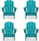 Westin Outdoors Laguna WO Home Furniture Adirondack Chair 4 PC Set Classic Outdoor Patio Folding Chair for Bon Fire Pit Lawn Backyard Beach Plastic Weather-Resistant (Turquoise) by GreenHaven Gardens