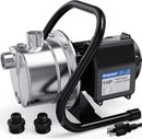 Acquaer 1 HP Portable Shallow Well Garden Pump, Stainless Steel, 998 GPH, 115V Sprinkler Water Transfer Draining Irrigation Pump for Water Removal/Lawn Garden by GreenHaven Gardens